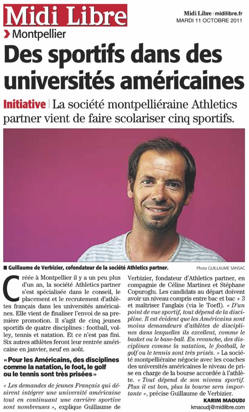 Midi-Libre - Des sportifs dans des universités américaines