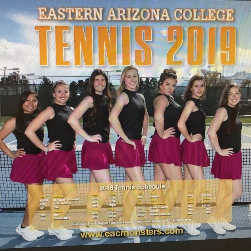 Eastern Arizona College Women's Tennis Team 2018-2019