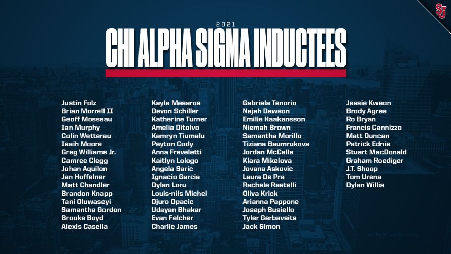 Chi Alpha Sigma Inductees