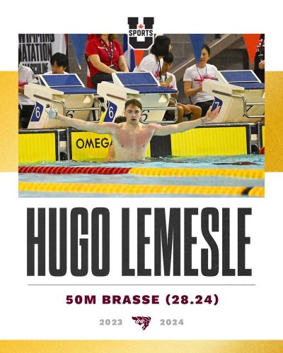 Médaille d'or sur le 50m Brasse